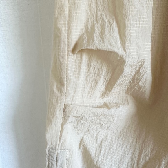 GANNI Beige Light Tech Hoodie & Drawstring Pants - Designer workout set- Size M - Picture 10 of 12